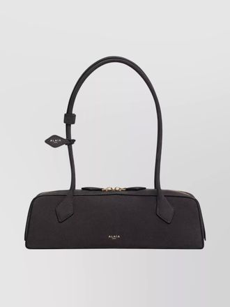 Alaia medium nubuck shoulder bag with top handle