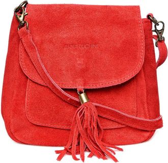 Anna Luchini Rood Rundleer Tas