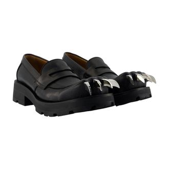 Charles Jeffrey Loverboy Womens Chunky Sole Calfskin Loafer Black