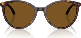 Jimmy Choo London JC5060 53mm Polarized Phantos Sunglasses in Havana/dark Brown Polar at Nordstrom