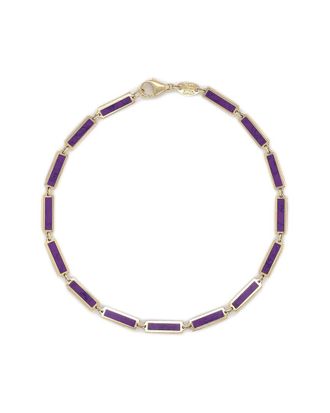 Sabrina Designs 14K Amethyst Bar Bracelet