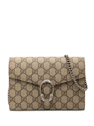 Gucci 2016-2025 GG Supreme Dionysus Chain Wallet crossbody bag - Brown