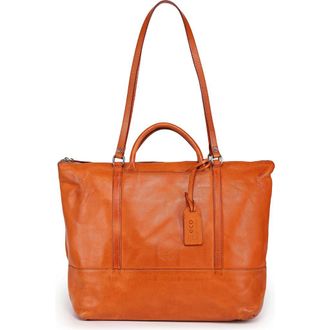 OLD TREND Crocus Genuine Leather Spacious Carryall Tote in Caramel at Nordstrom