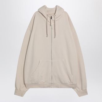 Maison Margiela Oversized Écru Hoodie With Numeric Logo