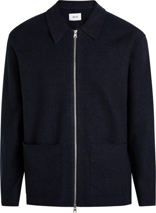 Nn.07 Jonas Knit Wool Jacket - Navy - Xxl
