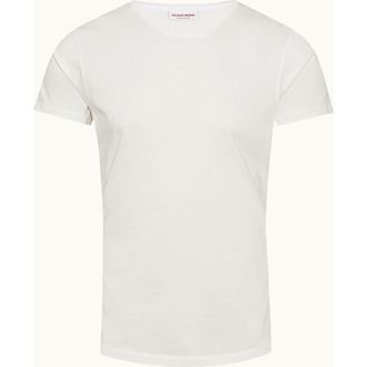 Orlebar Brown Ob T Mercerised Tailored Fit Crew Neck Cotton T-Shirt in White at Nordstrom, Size Xxx-Large