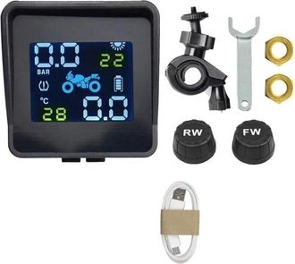 OEM Sistema De Monitoreo De Presi&oacute;n Y Temperatura De Neum&aacute;ticos De Motocicleta Con Alimentaci&oacute;n Solar Y Kit De Sensores Tpms Con Carga Usb