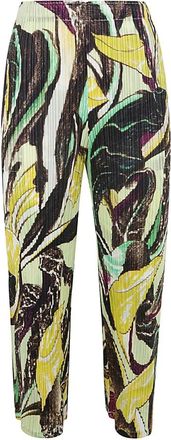 Issey Miyake Broeken, Dames, Veelkleurig, M, Polyester, Tardivo Broek