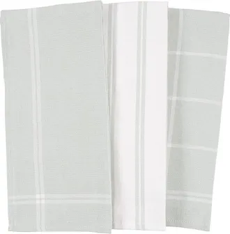 KAF Home Kaf Home Set Of 3 Charcoal Turkish Yd Rev Terry Towels