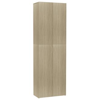 vidaXL Armario De Oficina Contrachapado Color Roble 60x32x190 Cm Vidaxl
