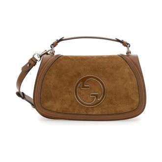 Gucci Blondie Handtas - Dames - Tassen - Bruin - Maat: ONE Size Su&egrave;de