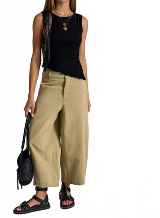 Free People We The Free Lay Down Chino Trousers In Aloe