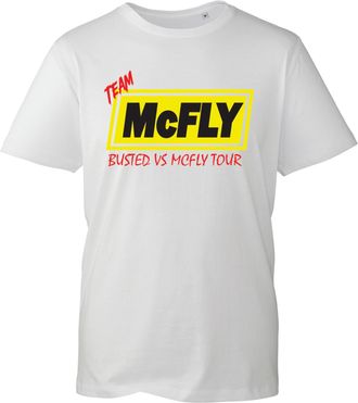 Generic Team Mc-Fly Busted vs Mc-Fly Tour 2025 T Shirt Retro Band Graphic Tee Music Concert Fan Gift Rock Tour Vintage Style (White, XL)