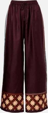 Alemais Al&eacute;mais Wilson silk twill wide-leg pants
