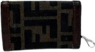 Fendi Pre-owned Vintage Sleutelhanger / Kaarthouder - Dames - Vintage Accessoires - Bruin - ONE Size - Leer - Vintage