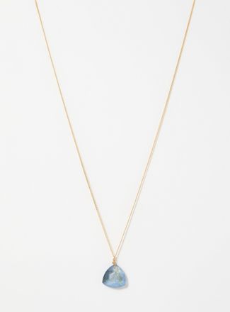 Simons Womens Oval stone pendant chain