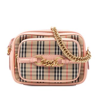 Burberry Pre-owned Burberry 1983 Knight Check Canvas and Calfskin Link Camera Bag Ladies MZS9JPY03RK9LTDY