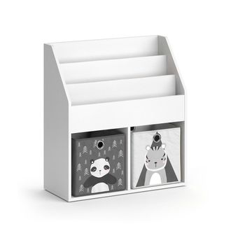 Vicco Estanter&iacute;a Infantil Luigi, Blanco, 72 X 79 Cm Con 2 Cajas Plegables Opt.5 Vicco