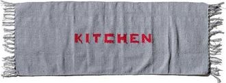 Puebco Handloomed Recycle Yarn Kitchen Mat in Light Grey at Nordstrom