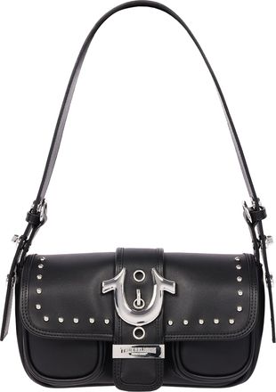 True Religion Smooth Moto Studded Shoulder Bag