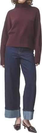 Suncoo Pinto Turtleneck Sweater In Prune