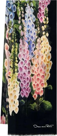 Oscar De La Renta Foulard a fiori - Nero