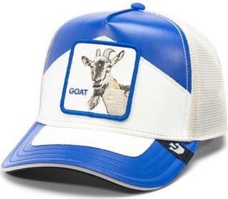 Goorin Brothers Moto Goat Faux Leather Trucker Hat in Blue at Nordstrom Rack