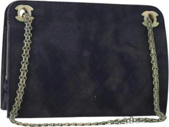 Chanel Pre-owned Shoulder Bags, female, Blue, Size: ONE SIZE Pre-owned Vintage Shoulder Bag