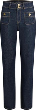 Karl Lagerfeld Rechte jeans met contrasterende details - Dames - Slim Fit Jeans - Blauw - W27 - Katoen - Jeans