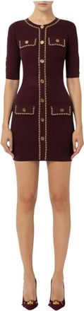 Elisabetta Franchi Rouge Noir Minidress - Dames - Korte kleedjes - Bruin - XS - Kleedjes