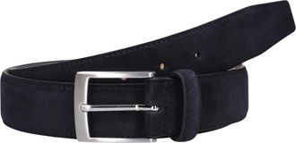 Stefano Lauran Accessoires, Heren, Blauw, 100 CM, Leer, Riem