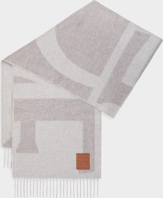 Loewe Logo Jacquard Cashmere Scarf