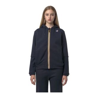 K-Way Prosper Brushed Pc - Dames - Vesten met rits - Blauw - XL - Katoen - Hoodies & sweatvesten