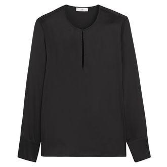 La Redoute Collections Hemd met ronde hals in satijn