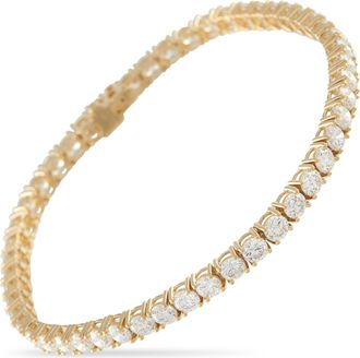 Luxury Bazaar 18K Yellow Gold 8.44ct Diamond Tennis Bracelet MF08-041526