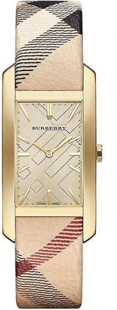 Burberry Womens BU9407 25mm Gold Case Leather Ladies Watch Fabric - One Size