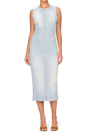 DL1961 Esme Sleeveless Denim Midi Dress in Lt. Fountain at Nordstrom Rack, Size Medium