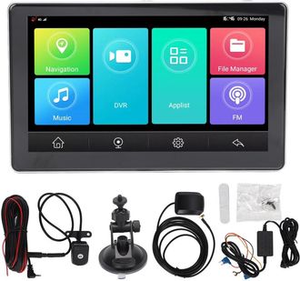 OEM Carplay Inal&aacute;mbrico Y Android Auto Para Todos Los Veh&iacute;culos, Pantalla T&aacute;ctil Port&aacute;til De 7 Pulgadas Con C&aacute;mara De Visi&oacute;n Trasera, Control Por Voz Y Sa