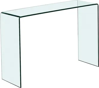 Vente-Unique Consola de vidrio templado curvado - Transparente - ALONZO
