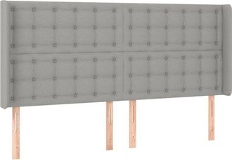 vidaXL Cabecero Con Led De Tela Gris Claro 163x16x118/128 Cm Vidaxl