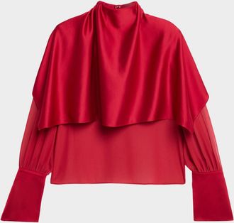 Thom Browne Cable Pointelle Knit V-Neck Cardigan