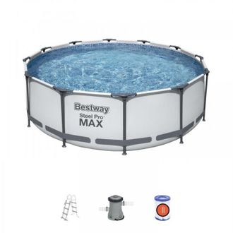 Bestway Piscina Desmontable Tubular Bestway Steel Pro Max 366x100 Cm Con Depuradora Cartucho 2.006 L/h Y Escalera