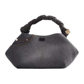 Ganni Tassen, Dames, Blauw, ONE Size, Denim, Bou Small Denim