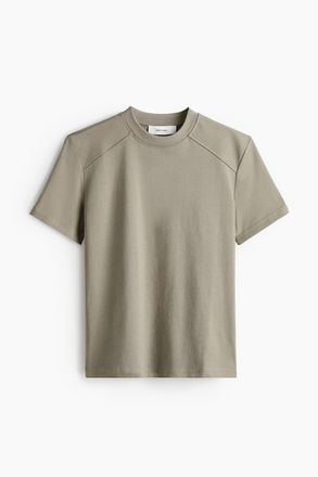 H&M T-Shirt mit Passe - Helles Khakigr&uuml;n