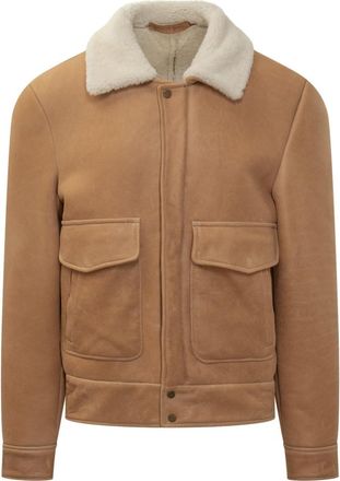 Salvatore Santoro Brown Solid Shirt Collar Jacket