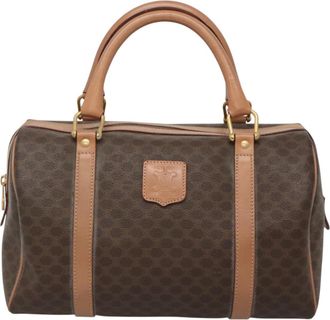 Celine Triomphe Brown Canvas Travel Bag (Pre-Owned)