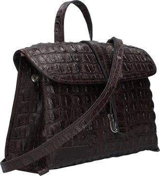 Shabbies Amsterdam Tassen, Dames, Bruin, ONE Size, Leer, Pleun Crossbody Printed Leather