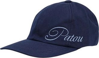 Patou Logo Geborduurde Katoenen Pet - Dames - Petten - Blauw - S - Katoen - Accessoires