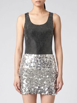 Giuseppe Di Morabito Slim Fit Cotton Evening Top with Rhinestones