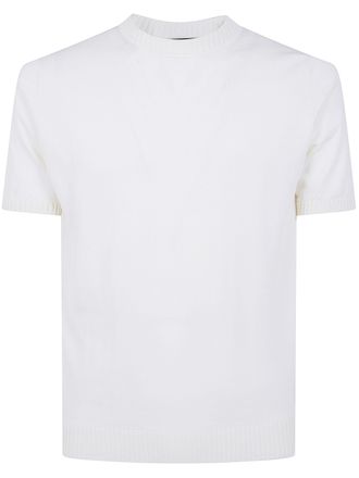 FILIPPO DE LAURENTIIS Short Sleeves Round Neck Sweater